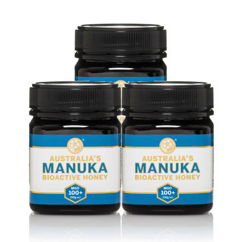 AUSTRALIA’S MANUKA BIOACTIVE HONEY 250g x 3 Jar(s) (+100)