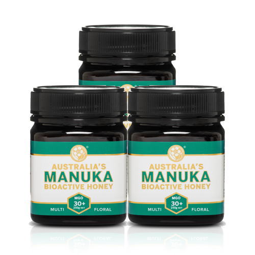 AUSTRALIA’S MANUKA BIOACTIVE HONEY 250g x 3 Jar(s) (+30)